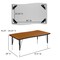 Emma and Oliver 28"W x 47.5"L Rectangle Wave Flexible Collaborative Kids Adjustable Activity Table